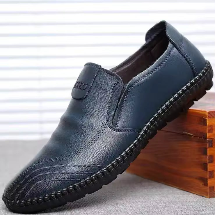 MOCASSINS AU CUIR BLEUS-GN